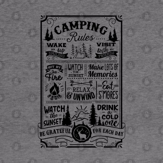 Camping rules by Myartstor 